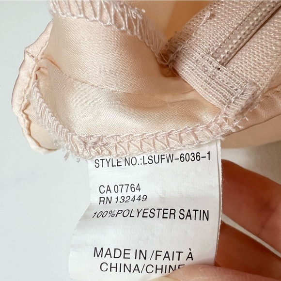 BEDO Femme blush satin beaded neckline one shoulder top S - Picture 7 of 10